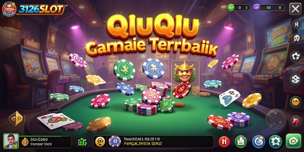 Screenshot menunjukkan gameplay QiuQiu yang seru di 3126SLOT.
