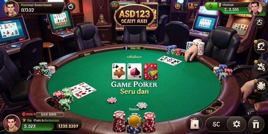 Tampilan gameplay menarik dari ASD123 yang menampilkan intensitas permainan poker.