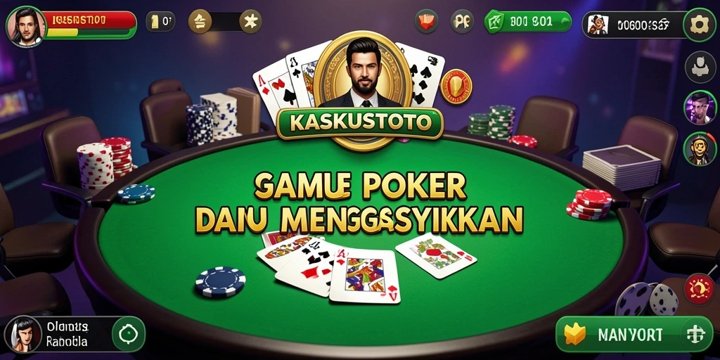 Tampilan screenshot KASKUSTOTO yang menampilkan aksi poker yang intens.
