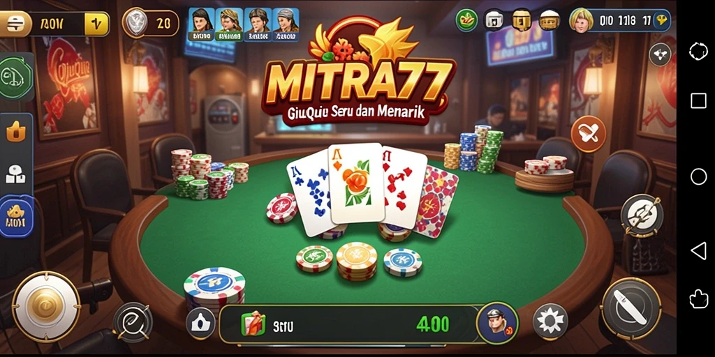 Tampilan gameplay QiuQiu yang seru di MITRA77.