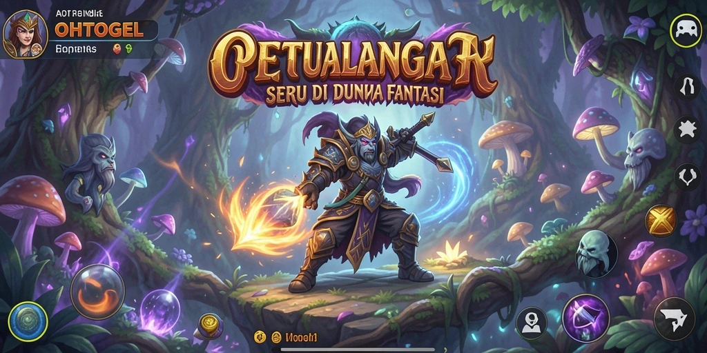 Gameplay OHTOGEL menunjukkan karakter petualang dalam aksi penuh di dunia fantastis.