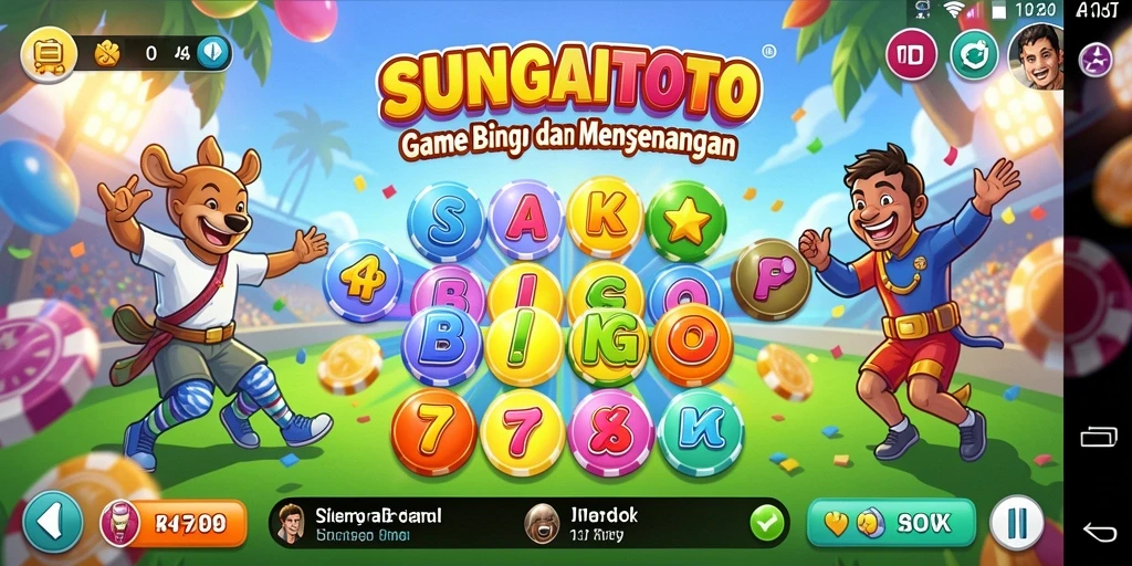 Screenshot gameplay SUNGAITOTO menampilkan suasana Bingo yang seru.