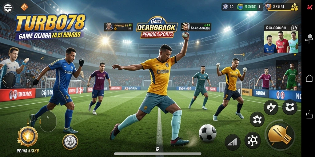 Tampilan screenshot TURBO78 dengan aksi seru dalam permainan olahraga.